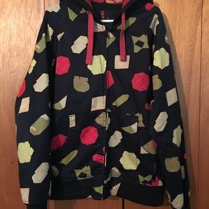 Burton Mens Full Zip Waffle Lined Hoodie